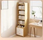 Stable Bookshelf Floor-to-ceiling shelf Household simple wall multi-layer with pumping storage locker Bedroom bedside cabinet - Image 18