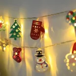 LED Fairy Lights Garland Fawn Gloves Bell Garland Battery-operated Light Living Room Bedroom Garden Decor Iron Decorative Lamp - Image 6