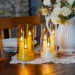 Flameless 3 in 1 LED Taper Candles with 15CM Lampshade Battery Operated Flickering Electric Window Candles for Christmas Wedding - Image 13