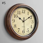 Wall Clock 12-inch Large Retro Wall Clocks Non Ticking Classical Quiet Clocks Living Room Kitchen Bedroom Office Decor A0KF - Image 15