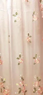 Embroidered Curtains for Living Room Bedroom Pink Flower Curtain Simple Modern Blackout Girl's Windows Backdrop European Luxury - Image 6