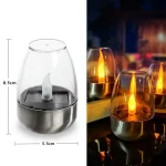 LED Solar Candles Light Flameless Rechargeable Night Light For Garden Decor Outdoor Wedding Party Waterproof Atmosphere Lamp - Image 7