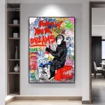 Modern Abstract Street Wall Art Painting Banksy Graffit Art Canvas Painting Prints Poster Cuadros Wall Art Pictures Home Decor - Image 4