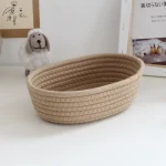Woven Storage Baskets Multifunctional Desktop Sundries Cosmetics Kids Toys Organizer Box Desk Stationery Space Saving Cases - Image 8