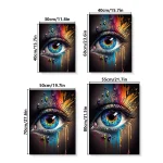 Classic Abstract Wall Art , Eye Features Mural, HD Canvas Print Poster for Home Living Room Bedroom Office Decoration - Image 5
