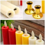 Creative LED Flameless Candles Lights Wedding Birthday Party Simulation Candles Lamp Long Electric Flickering Candlesticks - Image 16