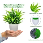 1pc Artificial Plants with Plastics Pots Perfect Greenery for Home DecorationsOffice Desk Living Room and Bedroom Decoration - Image 5
