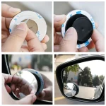 Rimless Mirrors 360 Degree HD Blind Spot Mirror Adjustable Car Rearview Convex Mirror for Car Reverse Wide Angle Vehicle Parking - Image 2