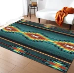 Living Room Rug Indian Tribal Geometric Theme Carpet Non-Slip Soft Easy To Clean Durable Wild Ethnic Decor Area Home Decor Mat - Image 2