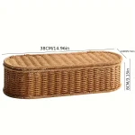 Storage Basket - Woven Storage Box, Dust-proof Cutlery Frame, Home Decoration Basket Kitchen Organizer, Kitchen Organizer - Image 6