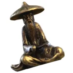 Fairy Gardens Figurine Sitting Fisherman Statue Fishing Decor Alloy Decors Figurines Small - Image 11