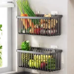 Storage Basket Wall Hanging Fruit Basket Kitchen Vegetables Organzier Sundries Organizer Flower Plant Pot Storage Home Decor - Image 10