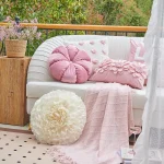 Romantic Wedding Throw Pillow Modern Pink Ins Style Living Room Wedding Room Sofa Bedhead Cushion Cover - Image 2