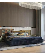 Create Wedding Bed Aesthetics High Quality Aesthetics Modern Frame Bed Home Light Luxury Double Cama De Casal Bedroom Furniture - Image 8