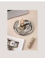 Simple Creative Decorative Dessert Tray Storage Light Luxury Silver Jewelry Dessert Decoration Tray Ornaments Ins Storage Tray - Image 8