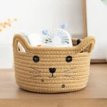Cute Storage Baskets Cotton Woven Bedroom Household Decor Organizer Case Key Snacks Desktop Sundries Deposit Tidy Box Items Home - Image 7