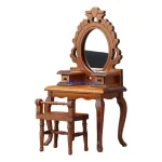 Q0KB Dresser Themed 1/12 Scale Model Furniture Wooden Dressing Table Decorative Set - Image 13