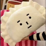Creative Cute Expression Dumpling-shaped Throw Pillow Plush Soft Comfy Pillow Bedroom Sofa Decoraion Fun Toy Gift for Childern - Image 5