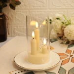 Flameless 3 in 1 LED Taper Candles with 15CM Lampshade Battery Operated Flickering Electric Window Candles for Christmas Wedding - Image 9