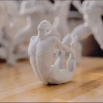 Yoga Man Figurine - Minimalist Home Decor Statue, Spiritual Accent for Living Room, Desktop, Bar & Gym Interiors,3D Printed