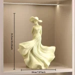 Resin Female Statue Sculpture Modern Woman Figurine Home Decor Art Craft for Living Room Bedroom Office Shelf Desktop Decoration - Image 5