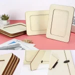 2/4/8pcs High Quality Handmade Wooden Photo Frames, DIY Photo Frame Embryos, Can Be Painted Three-dimensional Photo Album Frames - Image 4