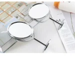Household Makeup Mirror Circular Portable Double-sided Metal Frame 1:2 Enlarged Desktop 360 Degree Rotating Mirror - Image 18