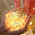 10/20 LEDs Fairy String Lights Leaves Garland Lamp For Festival Living Room Wedding Christmas Decoration Fairy String Lights - Image 9