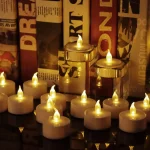 Candlium 12 Pack Warm Yellow Flameless LED Tea Light Candles Battery Operated 200+Hours For Votive Aniversary Wedding Decoration - Image 3