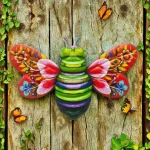 Wall Hanging Art  3D Sculpture Wall Art  Sculpture Ornament for Living Room Garden Bedroom - Image 2