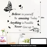 Inspirational Wall Stickers Motivational Removable Wall Decor Positive Word Butterfly decals Peel and Stick - Image 6