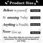 Inspirational Wall Stickers Motivational Removable Wall Decor Positive Word Butterfly decals Peel and Stick - Image 4