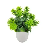 1PC Artificial Plant with Plastic Pot for Home Office Desk Living Room Bedroom Decor Fake Greenery No Maintenance Required - Image 2