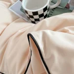 Black Color Bedding Set For Adults Simple Style Double Bed Sheet Sets Single/Queen/king Bed Cover Full Set Plain Bedding - Image 13