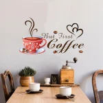 But First Coffee Cup Wall Sticker Cafe Pub Decals Bar Kitchen Wall Decal Living Room Home Decor - Image 3