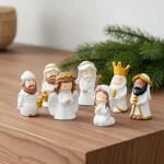 Cartoon Hand Painted Sacred Family Resin Figurines Mini Dollhouse Decor Miniature Desktop Ornaments - Image 9