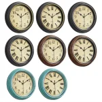 Wall Clock 12-inch Large Retro Wall Clocks Non Ticking Classical Quiet Clocks Living Room Kitchen Bedroom Office Decor A0KF