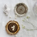 Round Metal Tray Fruit Cake Dessert Trays Jewelry Dish Earrings Necklace Ring Storage Plates Display Bowl Decoration Sauce Dish - Image 2