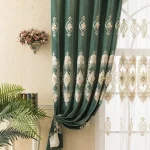 European Curtains for Living Dining Room Bedroom Style Water Soluble Embroidery Embroidered Curtains with Yarn - Image 2