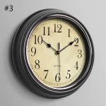 Wall Clock 12-inch Large Retro Wall Clocks Non Ticking Classical Quiet Clocks Living Room Kitchen Bedroom Office Decor A0KF - Image 17
