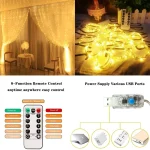 LED Curtain Lights Warm Fairy String Lights Festival USB Lighting Rainbow Window Lamp Home Bedroom Wedding Christmas Decoration - Image 11