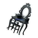 Q0KB Dresser Themed 1/12 Scale Model Furniture Wooden Dressing Table Decorative Set - Image 14