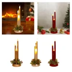LED Candles, Flameless Christmas Candles, LED Candle Holders, Photo Props, - Image 4