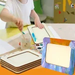 2/4/8pcs High Quality Handmade Wooden Photo Frames, DIY Photo Frame Embryos, Can Be Painted Three-dimensional Photo Album Frames - Image 5