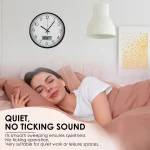 11.6 Inch Round Wall Clocks Battery Operated Wall Clock with Perpetual Calendar and F° Temperature Display for Home Decor - Image 10