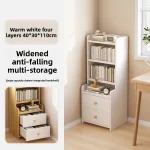Stable Bookshelf Floor-to-ceiling shelf Household simple wall multi-layer with pumping storage locker Bedroom bedside cabinet - Image 7