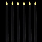 6Pcs LED Flameless Flickering Taper Candles 3D Wick Candles Lamp Wedding Home Decor Battery Operated Electronic Candle Light - Image 8