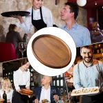 An Oval Wooden Tray For Teacups, Suitable For Breakfast, Coffee, Dining, And Bar Use; Also A Decorative Piece For Kitchens - Image 5