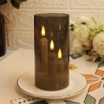 Flameless 3 in 1 LED Taper Candles with 15CM Lampshade Battery Operated Flickering Electric Window Candles for Christmas Wedding - Image 8