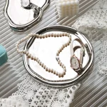 Simple Creative Decorative Dessert Tray Storage Light Luxury Silver Jewelry Dessert Decoration Tray Ornaments Ins Storage Tray - Image 4